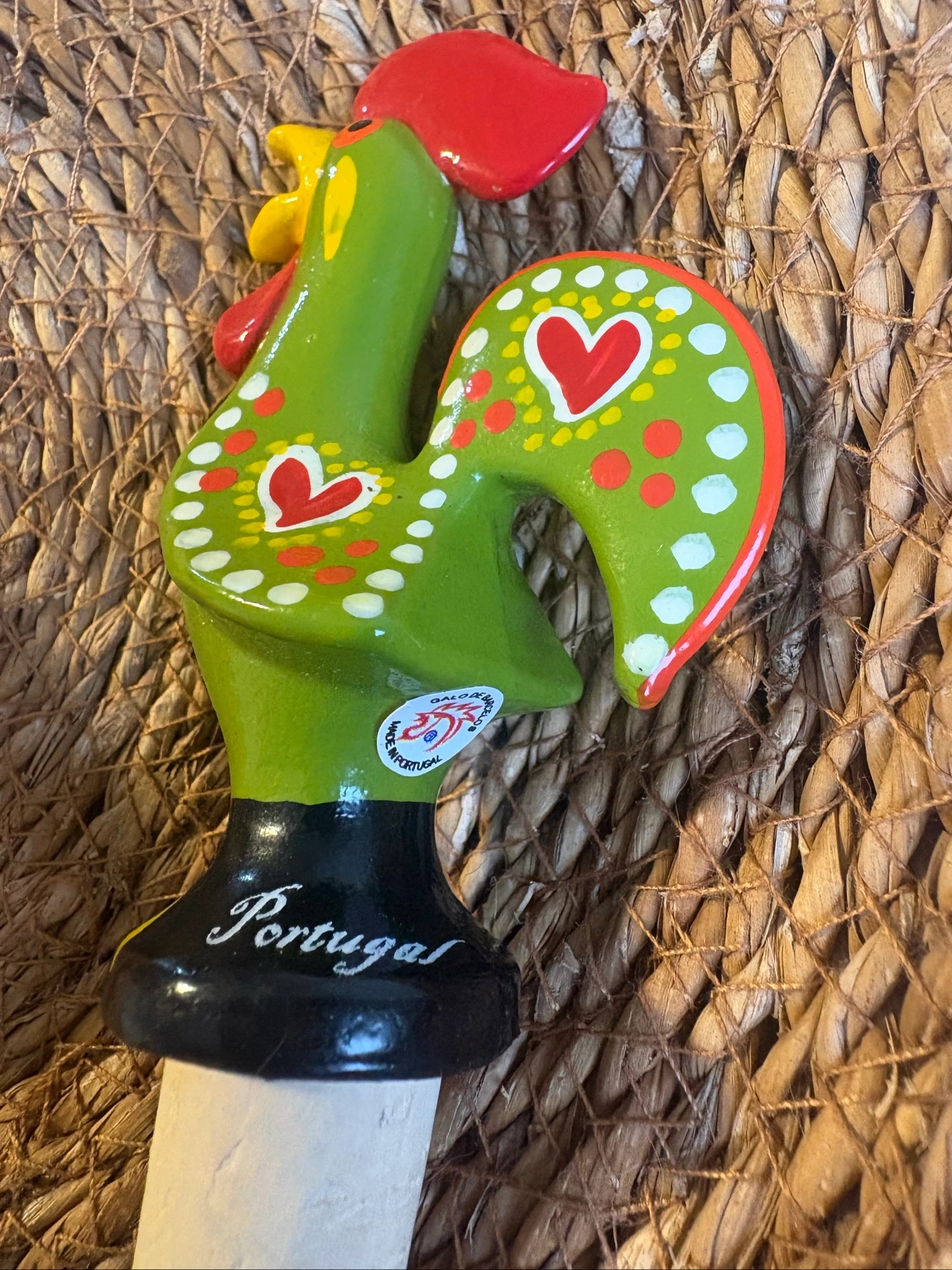 tapón vertedor gallo de barcelos portugal cerámica artesanal vintage souvenir – photo 2